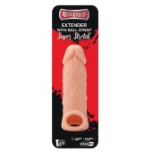 Телесная насадка EXTENDER WITH BALL STRAP 5.5 - 14 см. - Dream Toys - в Нефтекамске купить с доставкой