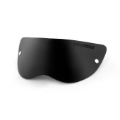 Черная плотная кожаная маска на глаза - БДСМ Арсенал - купить с доставкой в Нефтекамске