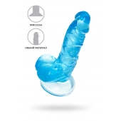 Голубой реалистичный фаллоимитатор Indy - 15,8 см. - A-toys купить с доставкой в интернет-магазине Orgasmix в Нефтекамске Голубой реалистичный фаллоимитатор Indy - 15,8 см. - A-toys