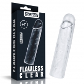 Прозрачная насадка-удлинитель Flawless Clear Penis Sleeve Add 1 - 15,5 см. - Lovetoy - в Нефтекамске купить с доставкой