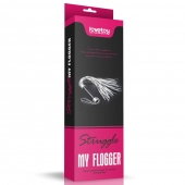 Серебристая плетка Struggle My Flogger с черной ручкой - 45 см. - Lovetoy - купить с доставкой в Нефтекамске
