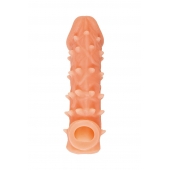 Телесная закрытая насадка с пупырышками Cock Sleeve Size M - 15,6 см. - KOKOS - в Нефтекамске купить с доставкой