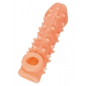 Телесная закрытая насадка с пупырышками Cock Sleeve Size L - 17,6 см. - KOKOS - в Нефтекамске купить с доставкой