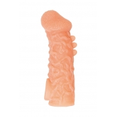 Телесная закрытая насадка с шершавой головкой Cock Sleeve Size M - 15,6 см. - KOKOS - в Нефтекамске купить с доставкой