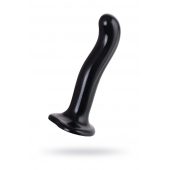 Черный стимулятор для пар P G-Spot Dildo Size M - 18 см. - Strap-on-me - в Нефтекамске купить с доставкой