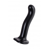 Черный стимулятор для пар P G-Spot Dildo Size L - 19 см. - Strap-on-me - в Нефтекамске купить с доставкой