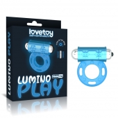 Голубое, светящееся в темноте эрекционное виброкольцо Lumino Play Vibrating Penis Ring - Lovetoy - в Нефтекамске купить с доставкой