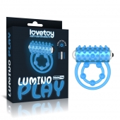 Голубое, светящееся в темноте виброкольцо Lumino Play Vibrating Penis Ring - Lovetoy - в Нефтекамске купить с доставкой