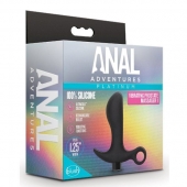 Черный анальный вибратор Silicone Vibrating Prostate Massager 01 - 10,8 см. - Blush Novelties - в Нефтекамске купить с доставкой