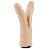 Телесная сплит-насадка харнесс - 16,5 см. - LOVETOY (А-Полимер) - купить с доставкой в Нефтекамске