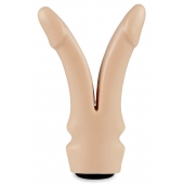 Телесная сплит-насадка харнесс - 16,5 см. - LOVETOY (А-Полимер) - купить с доставкой в Нефтекамске