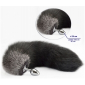 Серебристая анальная пробка с хвостом - Sitabella в Нефтекамске Серебристая анальная пробка с хвостом - Sitabella