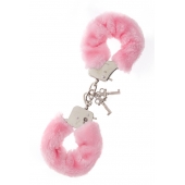 Металлические наручники с розовой меховой опушкой METAL HANDCUFF WITH PLUSH PINK - Dream Toys - купить с доставкой в Нефтекамске