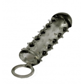 Дымчатая стимулирующая насадка с закрытой головкой SAMURAI PENIS SLEEVE BLACK - 14,5 см. - NMC - в Нефтекамске купить с доставкой