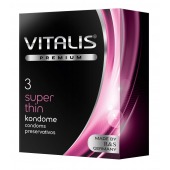 Ультратонкие презервативы VITALIS PREMIUM super thin - 3 шт. - Vitalis - купить с доставкой в Нефтекамске
