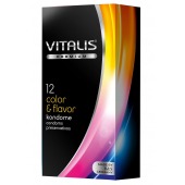 Цветные ароматизированные презервативы VITALIS PREMIUM color   flavor - 12 шт. - Vitalis - купить с доставкой в Нефтекамске