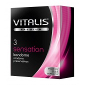 Презервативы с пупырышками и кольцами VITALIS PREMIUM sensation - 3 шт. - Vitalis - купить с доставкой в Нефтекамске