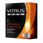 Презервативы VITALIS PREMIUM stimulation   warming с согревающим эффектом - 3 шт. - Vitalis - купить с доставкой в Нефтекамске