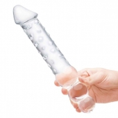 Прозрачный двухсторонний стимулятор 12  Double Ended Dildo - 28 см. - Glas