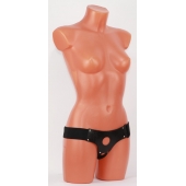 Универсальные черные трусики для страпона - БДСМ Арсенал - купить с доставкой в Нефтекамске
