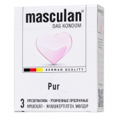 Супертонкие презервативы Masculan Pur - 3 шт. - Masculan - купить с доставкой в Нефтекамске