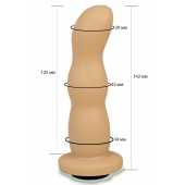 Телесная рельефная насадка Harness - 14,2 см. - LOVETOY (А-Полимер) - купить с доставкой в Нефтекамске