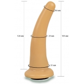 Телесная гладкая насадка Harness - 13,3 см. - LOVETOY (А-Полимер) - купить с доставкой в Нефтекамске
