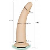 Телесная гладкая насадка-фаллоимитатор Harness - 17 см. - LOVETOY (А-Полимер) - купить с доставкой в Нефтекамске