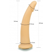 Телесная гладкая насадка-фаллоимитатор Harness - 20 см. - LOVETOY (А-Полимер) - купить с доставкой в Нефтекамске