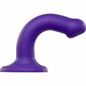 Фиолетовый фаллоимитатор-насадка Strap-On-Me Dildo Dual Density size S - 17 см. - Strap-on-me - купить с доставкой в Нефтекамске