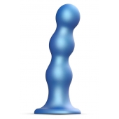 Голубая насадка Strap-On-Me Dildo Plug Balls size L - Strap-on-me - купить с доставкой в Нефтекамске