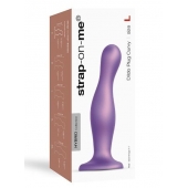 Фиолетовая насадка Strap-On-Me Dildo Plug Curvy size L - Strap-on-me - купить с доставкой в Нефтекамске