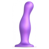 Фиолетовая насадка Strap-On-Me Dildo Plug Curvy size L - Strap-on-me - купить с доставкой в Нефтекамске