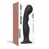 Черная насадка Strap-On-Me Dildo Plug P G size XXL - Strap-on-me - купить с доставкой в Нефтекамске