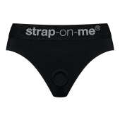 Черные трусики для насадок Heroine Lingerie Harness - size L - Strap-on-me - купить с доставкой в Нефтекамске