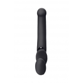 Черный безремневой вибрострапон Silicone Bendable Strap-On - size XL - Strap-on-me - купить с доставкой в Нефтекамске