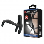 Черная вибронасадка на пенис Vibrating Penis Sling - Baile - в Нефтекамске купить с доставкой