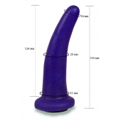 Фиолетовая гладкая изогнутая насадка-плаг - 13,3 см. - LOVETOY (А-Полимер) - купить с доставкой в Нефтекамске