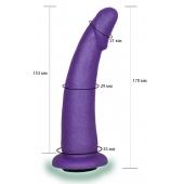 Фиолетовая гладкая изогнутая насадка-плаг - 17 см. - LOVETOY (А-Полимер) - купить с доставкой в Нефтекамске