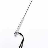 Черный кожаный стек с гладкой ручкой - 55 см. - Crazy Handmade - купить с доставкой в Нефтекамске