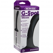 Черная изогнутая насадка Vac-U-Lock G-Spot - 16,5 см. - Doc Johnson - купить с доставкой в Нефтекамске