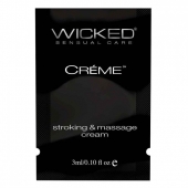 Крем для массажа и мастурбации Wicked Stroking and Massage Creme - 3 мл. - Wicked - купить с доставкой в Нефтекамске