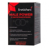 Капсулы для мужчин Erotichard male power с пантогематогеном - 20 капсул (0,370 гр.) - Erotic Hard - купить с доставкой в Нефтекамске