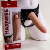 Страпон Харнесс из трусиков и насадки-фаллоса - 17,5 см. - LOVETOY (А-Полимер) - купить с доставкой в Нефтекамске