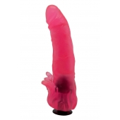 Розовая насадка для страпона с клиторальными лепестками - 18,5 см. - LOVETOY (А-Полимер) - купить с доставкой в Нефтекамске