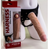Насадка-фаллос в комплекте с трусиками Harness - 21,6 см. - LOVETOY (А-Полимер) - купить с доставкой в Нефтекамске