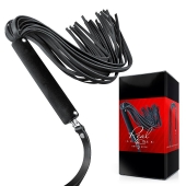 Черная кожаная плеть-флоггер - 84 см. - Notabu - купить с доставкой в Нефтекамске