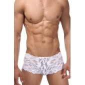Белые мужские трусы-хипсы из кружевной ткани - La Blinque купить с доставкой Белые мужские трусы-хипсы из кружевной ткани - La Blinque купить с доставкой