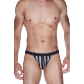 Черные мужские трусы-тонги в серебристую полоску - La Blinque купить с доставкой Черные мужские трусы-тонги в серебристую полоску - La Blinque купить с доставкой