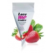 Съедобное согревающее массажное масло Love Me Tender Strawberry с ароматом клубники - 10 мл. - Love to Love - купить с доставкой в Нефтекамске